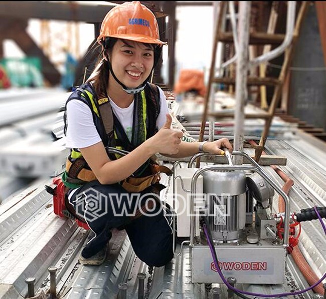 杏盛液压扳手泵用于越南钢结构现场