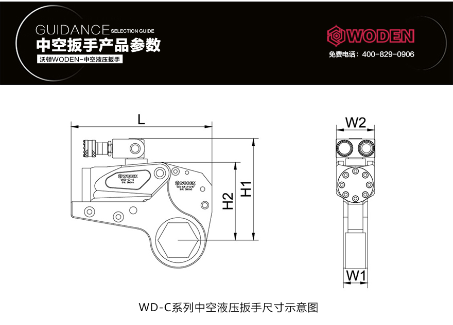 xinshen-C中空式液压扳手示意图